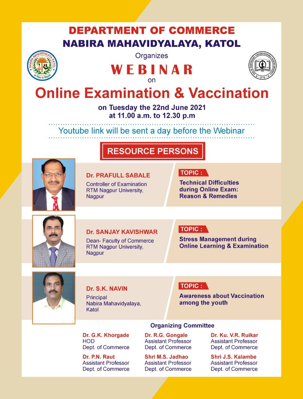 Online Examinationa and Vaccination